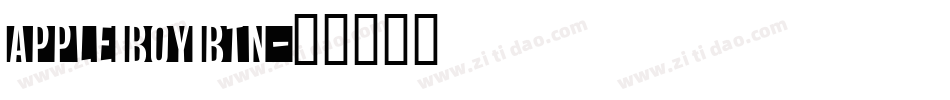 Apple Boy BTN字体转换